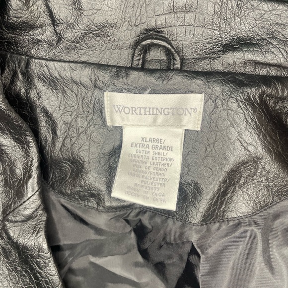 Worthington snake design leather jacket - Picture 3 of 5